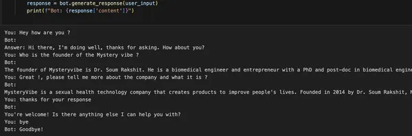 Interacting with Custom chatbot | OpenAI