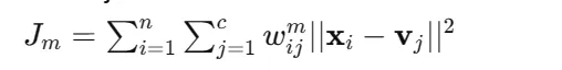 Fuzzy C Means algorithm formula