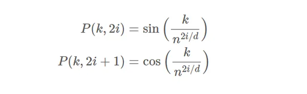  https://machinelearningmastery.com/a-gentle-introduction-to-positional-encoding-in-transformer-models-part-1/#:~:text=The%20positional%20encoding%20is%20given%20by%20sine%20and,%26%3D%26%20cosBig%20%28frac%20%7Bk%7D%20%7Bn%5E%20%7B2i%2Fd%7D%7DBig%29%20end%20%7Beqnarray%7D